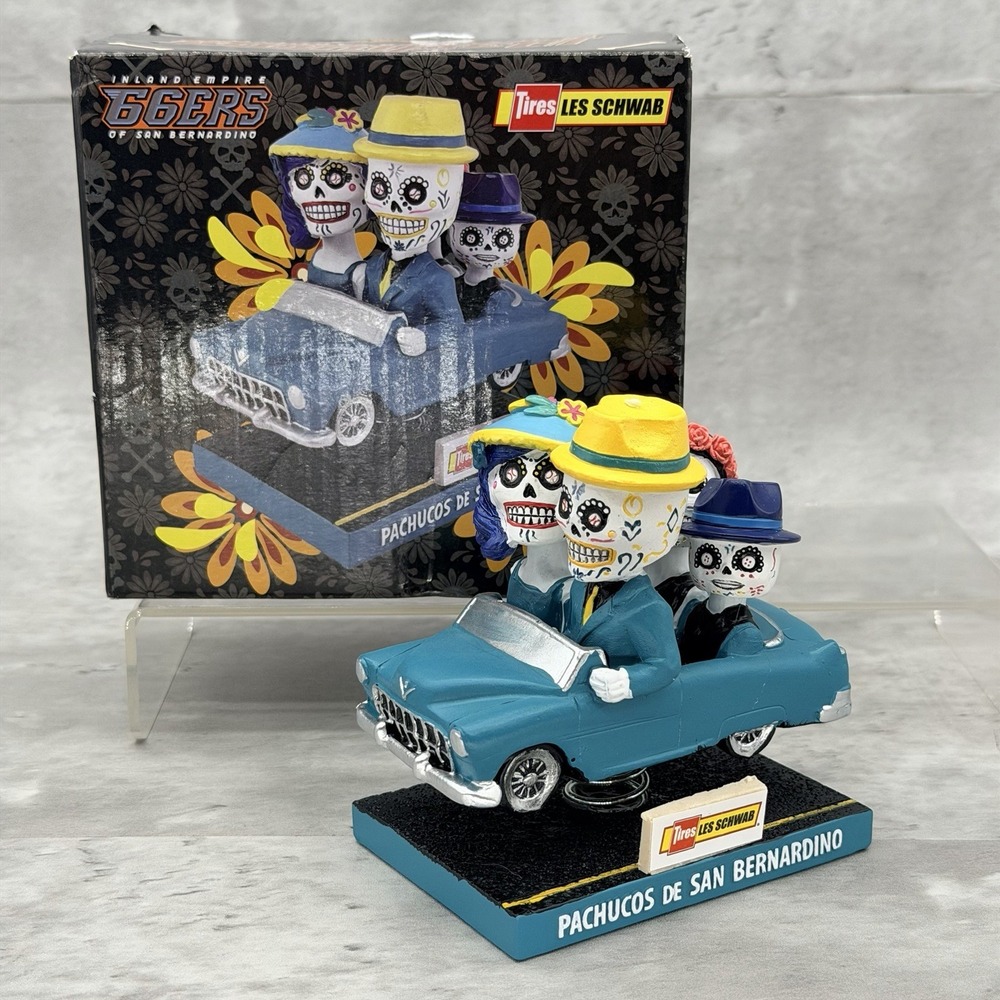 Inland Empire 66ers Pachuco Lowrider Bobblehead 7/25/26 Milb Mariners/ Rare New